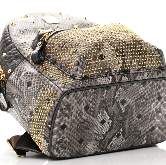 Authentic MCM Python Armor Studded Backpack Limited Edition & Rare - Picture 6 of 12